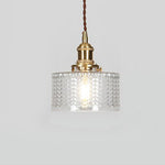 Japanese Brass Glass 1-Light Round Pendant Light Lasson Living