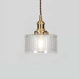 Japanese Brass Glass 1-Light Round Pendant Light Lasson Living