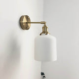 Japanese Brass Pleated Glass Wall Light | 1-Light Lasson Living