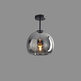 Nordic Glass Globe Semi-Flush Ceiling Light | 1-Light Lasson Living