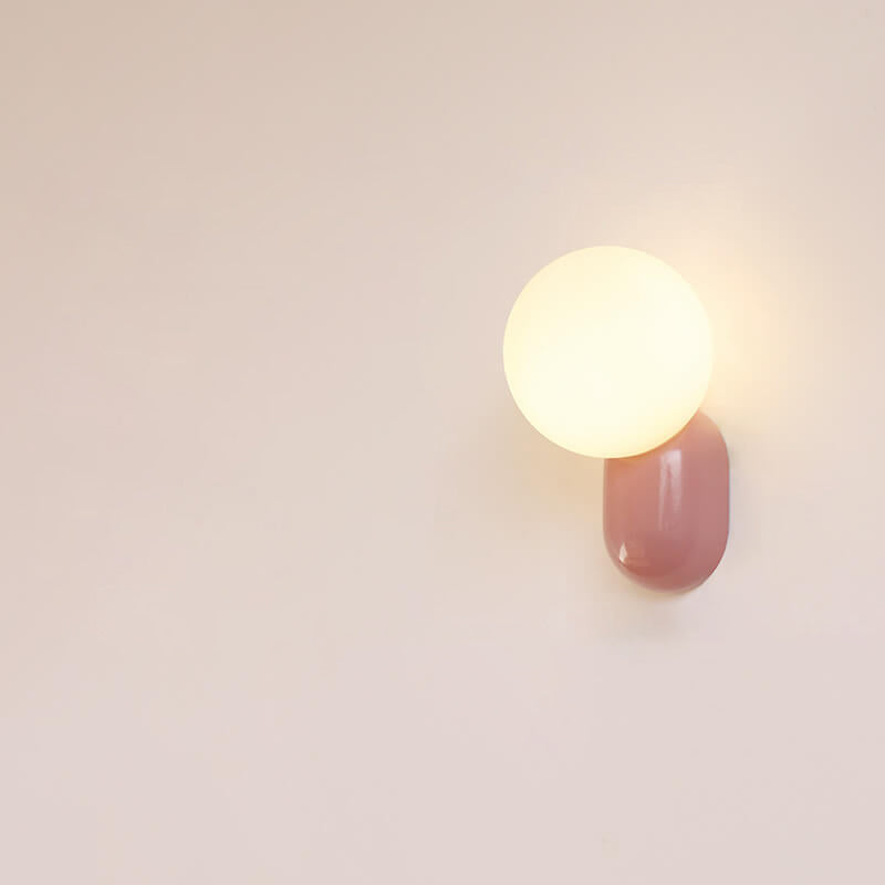 Modern Glass Globe Wall Light | 1-Light Lasson Living