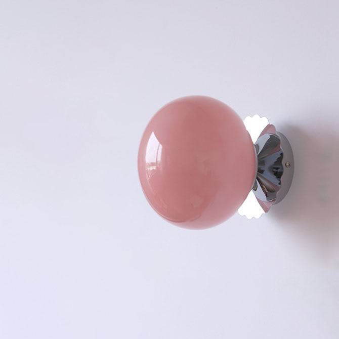 Modern Minimalist Glass Globe Wall Light | 1-Light Lasson Living