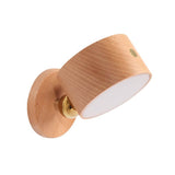 Minimalist Wooden Round LED Wall Sconce 1-Light Lasson Living