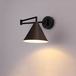 Nordic Wood Cone 1-Light Swing Arm Wall Sconce Lasson Living