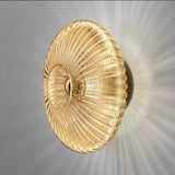 Nordic Vintage Ribbed Glass Round LED Wall Sconce | 1-Light Lasson Living