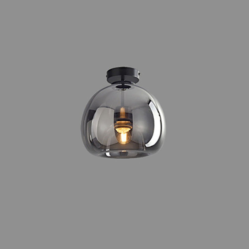 Nordic Glass Globe Semi-Flush Ceiling Light | 1-Light Lasson Living