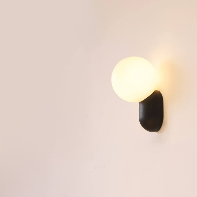 Modern Glass Globe Wall Light | 1-Light Lasson Living