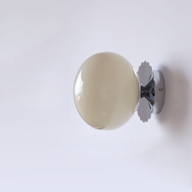 Modern Minimalist Glass Globe Wall Light | 1-Light Lasson Living