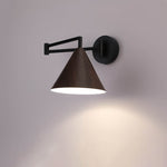 Nordic Wood Cone 1-Light Swing Arm Wall Sconce Lasson Living