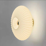Nordic Vintage Ribbed Glass Round LED Wall Sconce | 1-Light Lasson Living