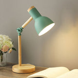 Nordic Wood Base Semi-Circular Table Lamp 1-Light Lasson Living