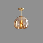 Nordic Glass Globe Semi-Flush Ceiling Light | 1-Light Lasson Living
