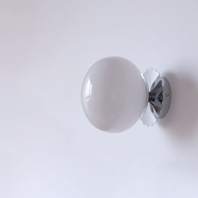 Modern Minimalist Glass Globe Wall Light | 1-Light Lasson Living