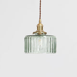 Japanese Brass Glass 1-Light Round Pendant Light Lasson Living
