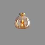 Nordic Glass Globe Semi-Flush Ceiling Light | 1-Light Lasson Living