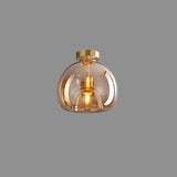 Nordic Glass Globe Semi-Flush Ceiling Light | 1-Light Lasson Living