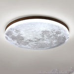 Nordic Wood & Pvc Round LED Flush Mount Ceiling Light 1-light Lasson Living