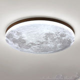 Nordic Wood & Pvc Round LED Flush Mount Ceiling Light 1-light Lasson Living
