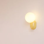 Modern Glass Globe Wall Light | 1-Light Lasson Living
