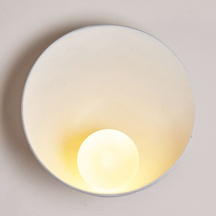 Modern Glass Round 1-Light Wall Sconce Lasson Living