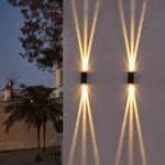 Modern Rectangular LED Outdoor Wall Sconce Light 1-light Ip65 Lasson Living