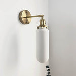 Japanese Brass Pleated Glass Wall Light | 1-Light Lasson Living