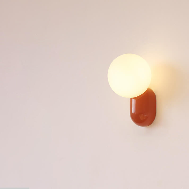 Modern Glass Globe Wall Light | 1-Light Lasson Living