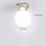 Scandinavian Glass Globe Semi-Flush Ceiling Light | 1-Light Lasson Living