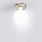 Scandinavian Glass Globe Semi-Flush Ceiling Light | 1-Light Lasson Living