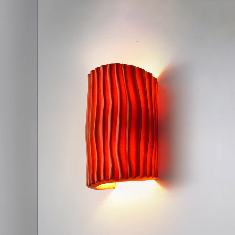 Nordic Textured Half-Cylinder LED Wall Light | 2-Light Lasson Living