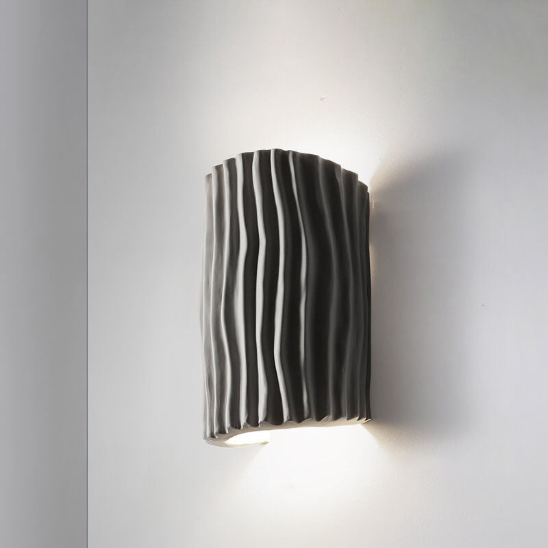 Nordic Textured Half-Cylinder LED Wall Light | 2-Light Lasson Living
