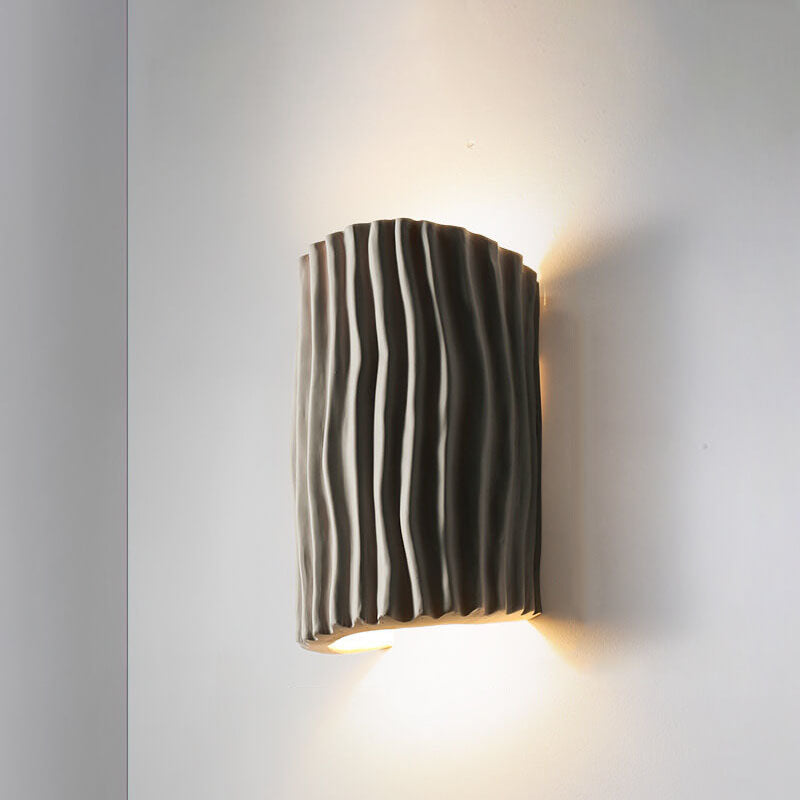 Nordic Textured Half-Cylinder LED Wall Light | 2-Light Lasson Living