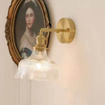 Nordic Brass & Green Glass Flower Wall Light | 1-Light Lasson Living