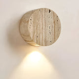 Japanese Wabi-Sabi Travertine Stone Wall Sconce LED 1-Light Lasson Living
