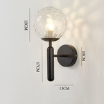 Scandinavian Brass Glass Globe LED Wall Light 1-Light Lasson Living