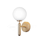 Scandinavian Brass Glass Globe LED Wall Light 1-Light Lasson Living