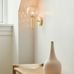 Scandinavian Brass Glass Globe LED Wall Light 1-Light Lasson Living