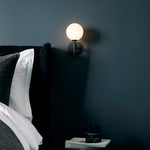 Scandinavian Brass Glass Globe LED Wall Light 1-Light Lasson Living