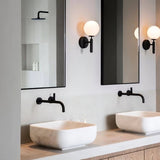 Scandinavian Brass Glass Globe LED Wall Light 1-Light Lasson Living