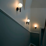 Scandinavian Brass Glass Globe LED Wall Light 1-Light Lasson Living