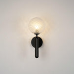 Scandinavian Brass Glass Globe LED Wall Light 1-Light Lasson Living