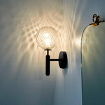 Scandinavian Brass Glass Globe LED Wall Light 1-Light Lasson Living