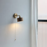 Scandinavian Brass Wood Wall Sconce Lamp 1-Light Lasson Living