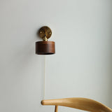 Scandinavian Brass Wood Wall Sconce Lamp 1-Light Lasson Living