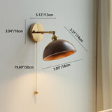 Scandinavian Brass Wood Wall Sconce Lamp 1-Light Lasson Living