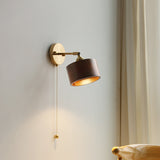 Scandinavian Brass Wood Wall Sconce Lamp 1-Light Lasson Living