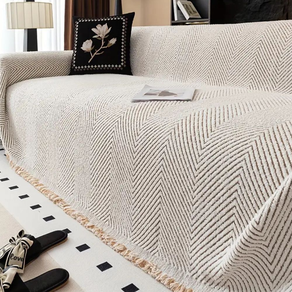 Stripe Herringbone Sofa Cover Lasson Living