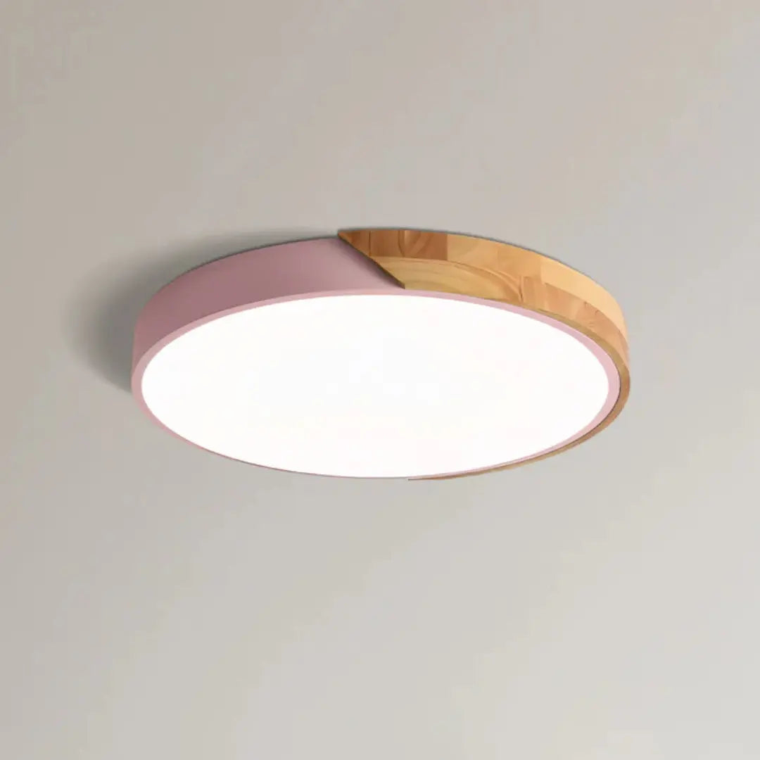 Scandinavian Wooden LED Ceiling Light Fixture – Modern Flush Mount Design for Cozy Ambiance Lasson Living