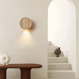 Japanese Wabi-Sabi Travertine Stone Wall Sconce LED 1-Light Lasson Living