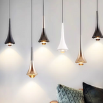 Modern Glass Teardrop LED Pendant Light 1-Light Lasson Living